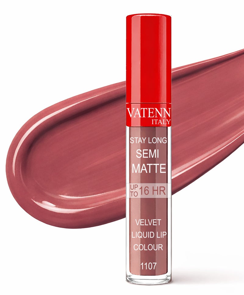 فاتن إيطاليا Stay Long Semi Matte Velvet Liquid lip color 1107 - Image 1